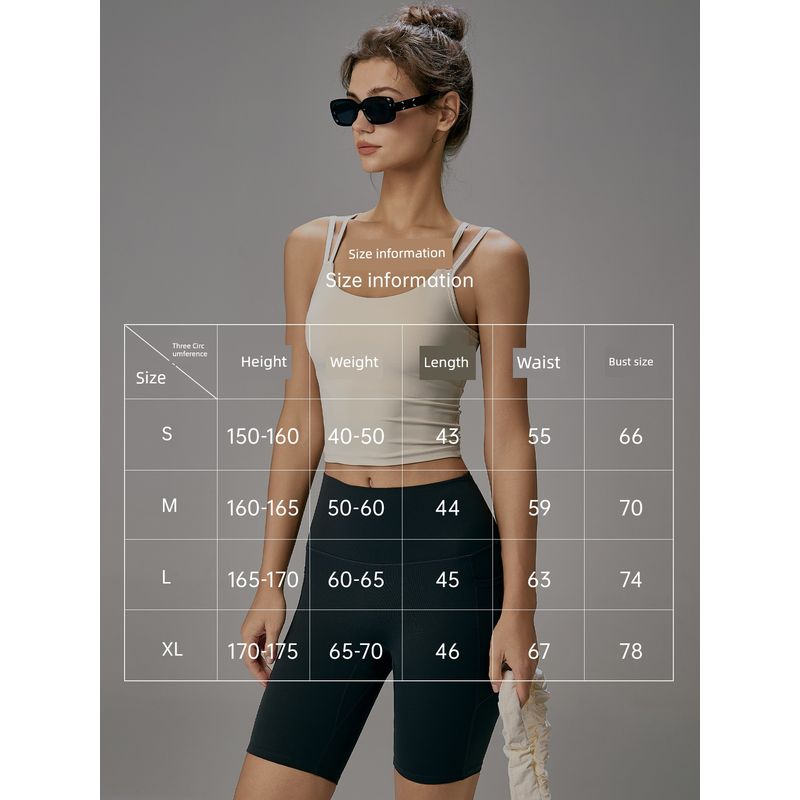 Mitaogirl Kendall Sports Vest Women Spaghetti Strap Beauty Back Yoga Clothes Running Shockproof Sling Fitness Clothes Summer