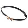 Womens Pu Leather Waist Belt With Silver Buckle For Casual Dress And Office Outfit