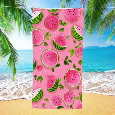 Cute Watermelon Beach Towel Oversized Microfiber Extra Large Quick Dry Sand Free Bath Towel Swim Pool Blanket For Kids Adults