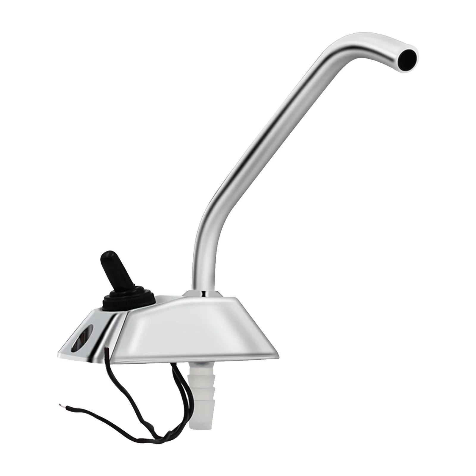 

Электрический водяной насос для камбуза, 12 В постоянного тока, кран для воды с переключателем для лодки-фургона, тумблер 12 В серебряный