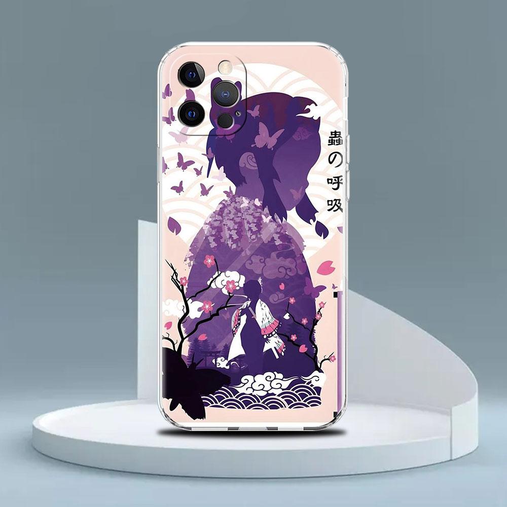 

Прозрачный чехол для Apple iPhone 14 13 11 12 Pro 7 8 Plus XR X XS Max 6 6S 14Pro, силиконовый чехол для телефона Demon Slayer Anime iPhone 14 Pro Max