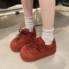 Fashion Flats Women Loafers Shoes Lace Up Suede Designer Sport Shoes 2025 Fashion Casual Woman Sneakers Autumn New Zapatillas De Mujer