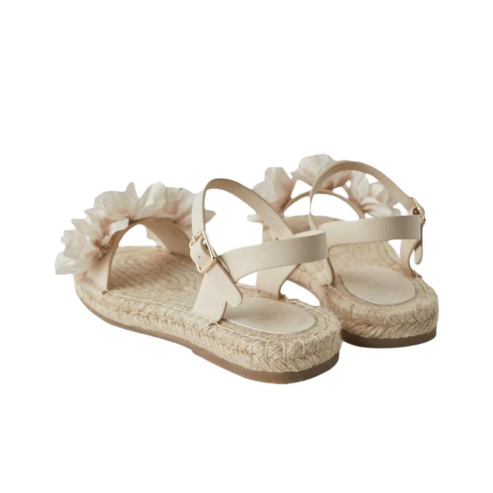 Zara Pu Fashion Comfortable Versatile Retro One Strap Sandals Women Sandals Light-Beige 2622530002