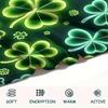 1PC Clover Print FlAannel Blanket, High quality Comfortable for All Seasons, Home Decor, Warmth and Comfort