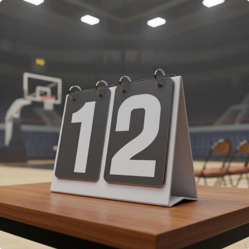 Flip Scoreboard Smooth Turning Tabletop Score Keeper Stainless Steel Rings Manual Turner for
