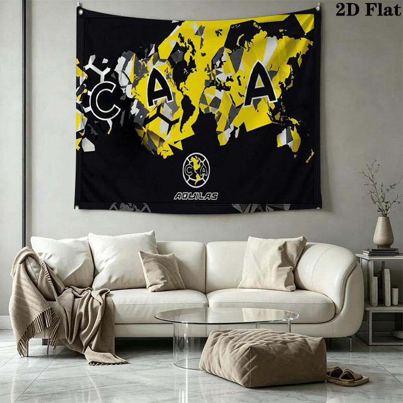 Club América Logo Wall Tapestry Aesthetic Wall Hanging Printed Fabric Blanket Decorative Tapestries for Bedroom Living Room Home Decor