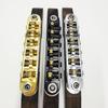 Guitar Bridge Tailpiece with Golden Roller Saddles Adjustable Archtop Guitar Bridge Electric Guitar Accessories