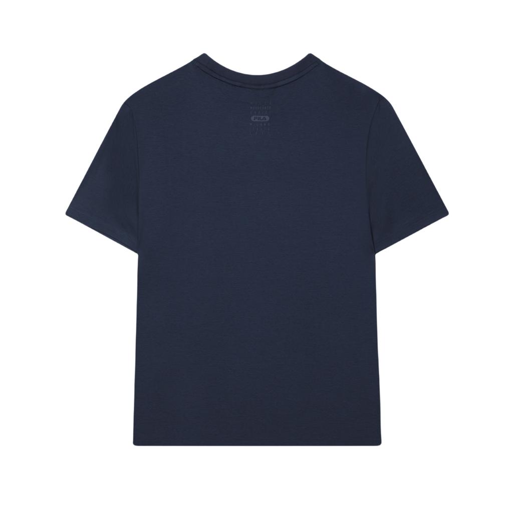 Men's FILA T-Shirts Men's Navy Crew Neck Moderate Straight Fit