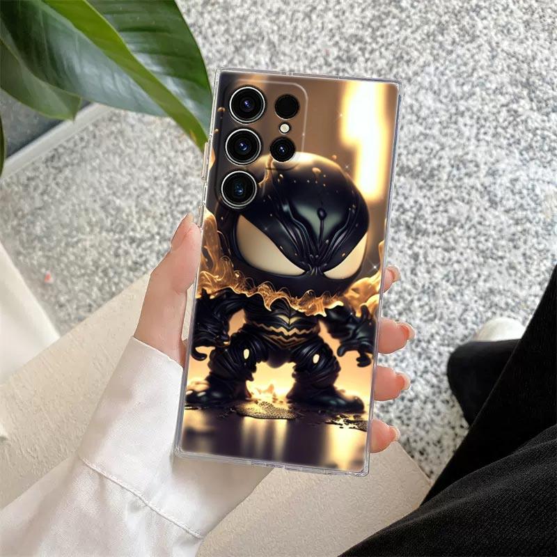 Baby Cute Marvel Venom Groot Silicone Case For Samsung Galaxy S26 S25 Ultra S24 S22 S26 Plus S20 S23 S21 S25 FE 5G Clear Cover