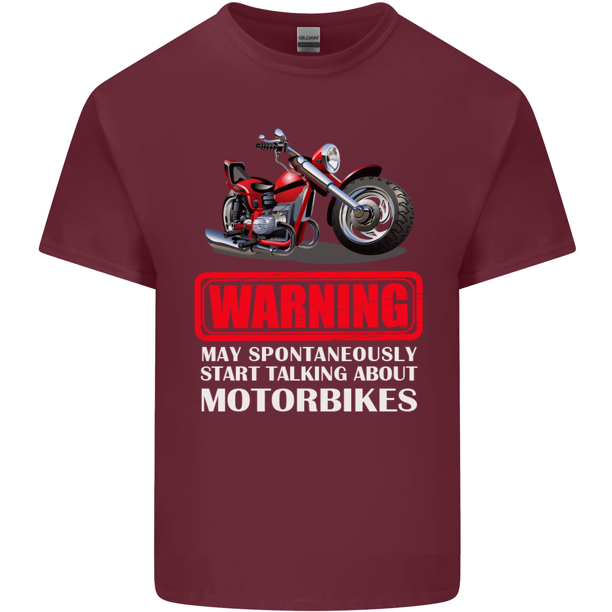 May Start Talking About Motorbikes Funny Unisexs Light Cotton TShirt S