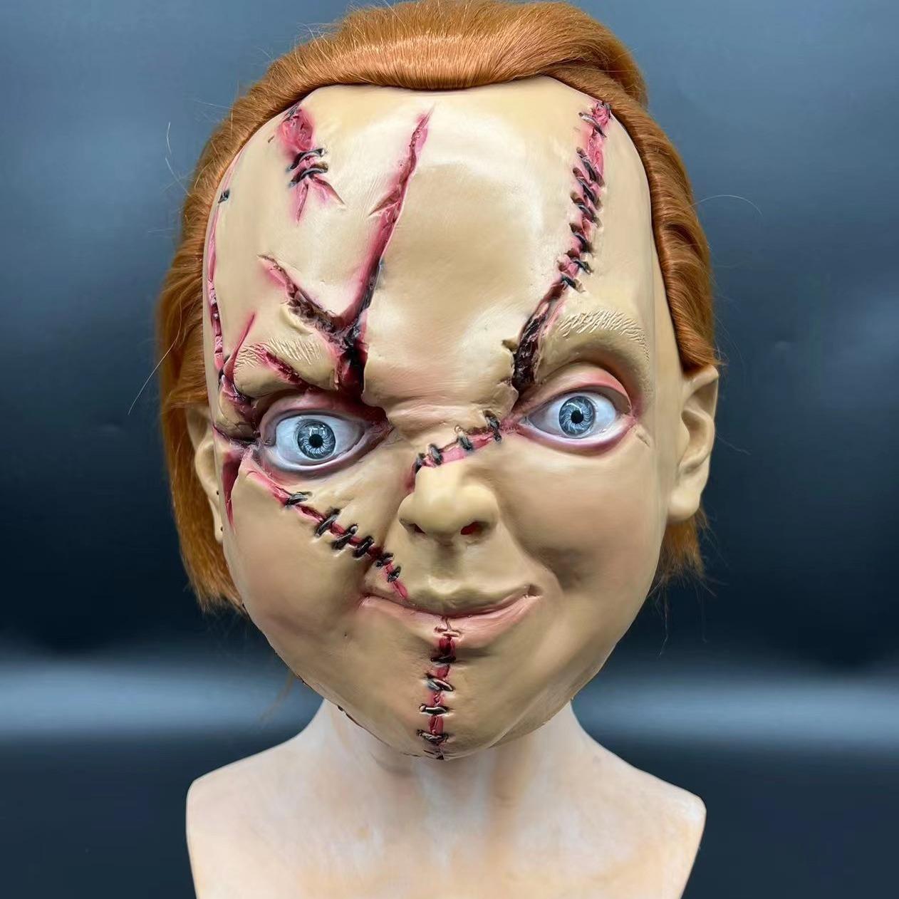 2023 Chucky Doll Latex Mask - Child s Play Movie Prop, Super Scary Mask Mask