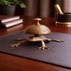 Brass Frog Desk Bell Hotel Service Call Bell Collectible Decor