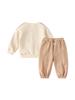 Trendy Spring/Autumn Patchwork Long Sleeve Sweatshirt & Pants Set for Little Boys (Small-Medium)