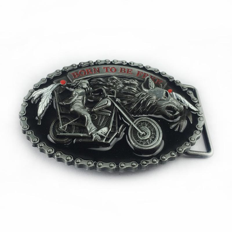 Zinc Alloy Wolf Head Belt Buckle - Western Cowboy Style