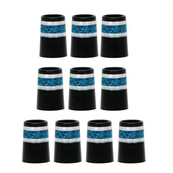 10Pcs Tough Golf Ferrule Lightweight Compact Glitter Design Golf Iron Ferrule for Sport