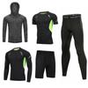Men's 5-Piece Quick-Dry Sports & Fitness Set: Gym, Running, Basketball - All Seasons