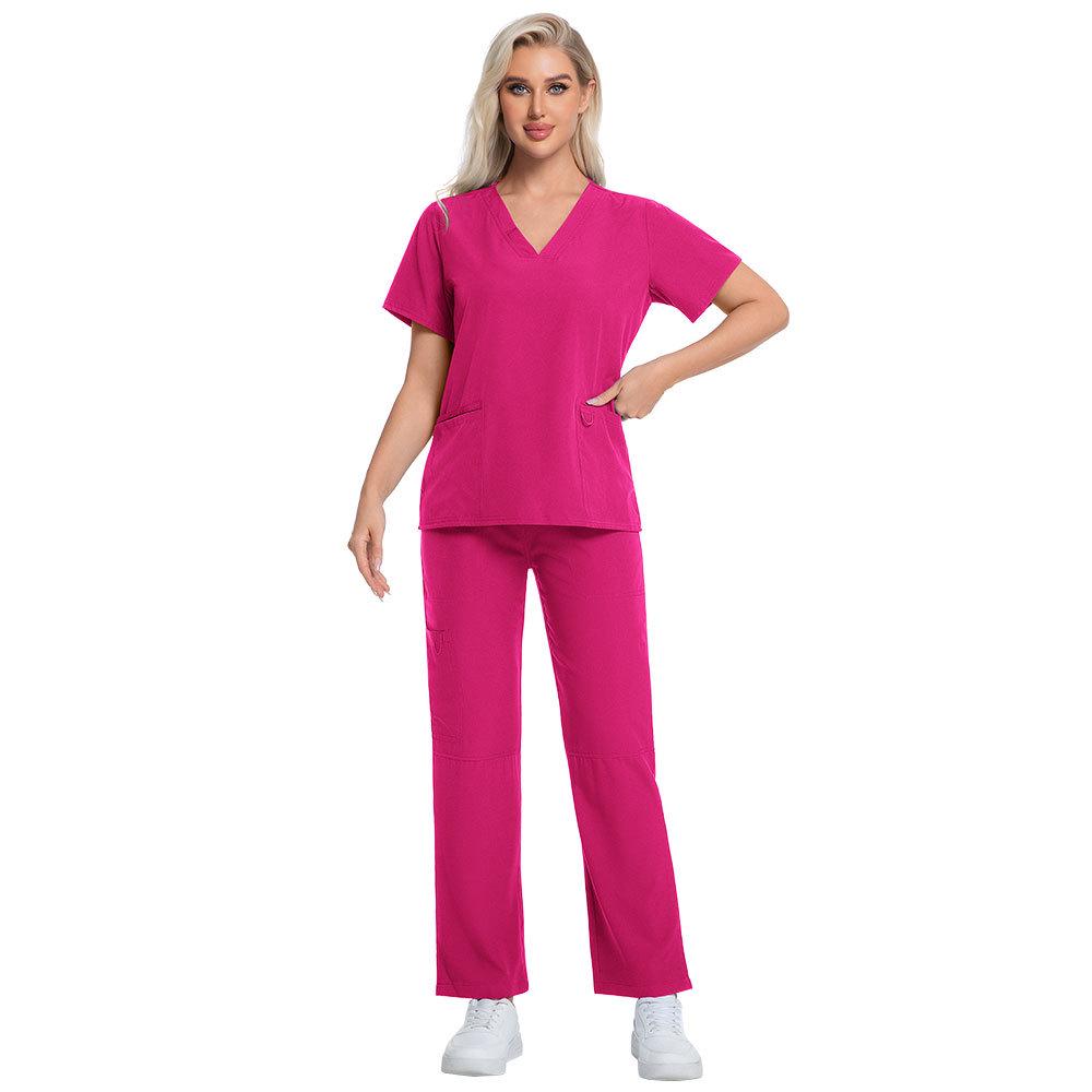 Short Sleeve Nurse Work Uniform Set for SPA & Salon 