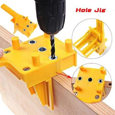 Hand-Holzbearbeitungs-Dübellehre, Dübelloch-Bohrführungswerkzeug, passend für 6, 8, 10 mm Bohrer