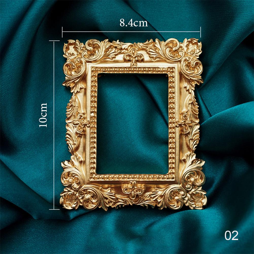Golden Retro Photo Frame Nail Art Jewelry Decoration Home Decoration Photography Background Shooting Photo Props