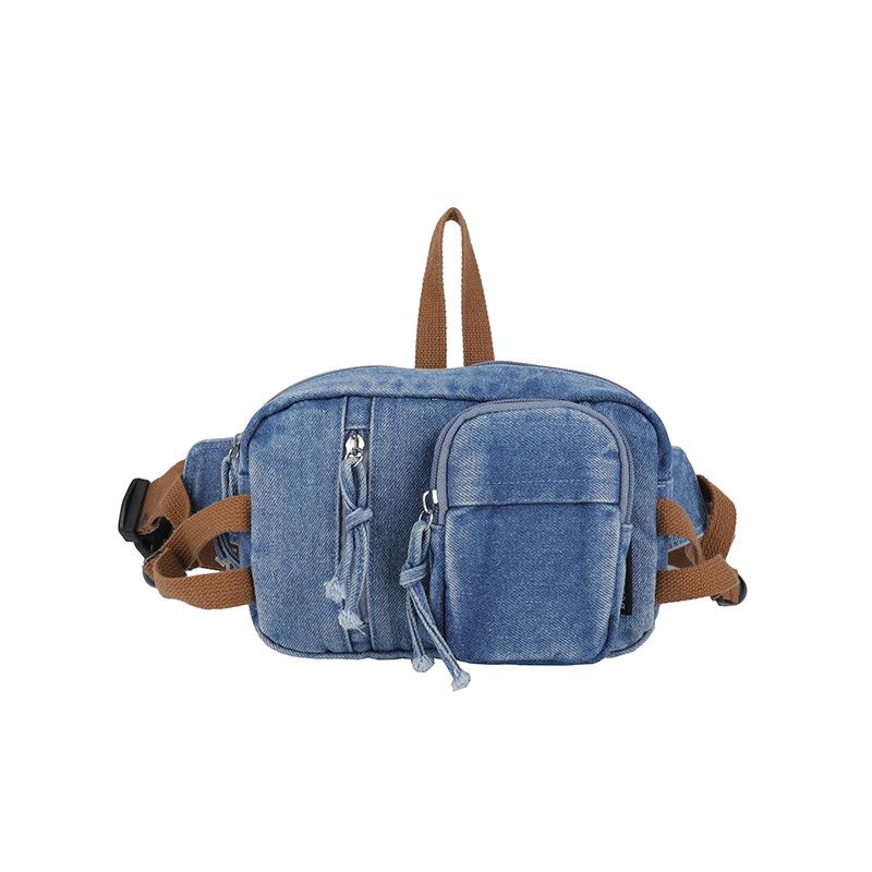 

Деним Маленькая Квадратная Сумка Сумка Через Плечо Универсальная и Простая Подмышечная Сумка Рюкзак Модная Сумка на Плечо синий