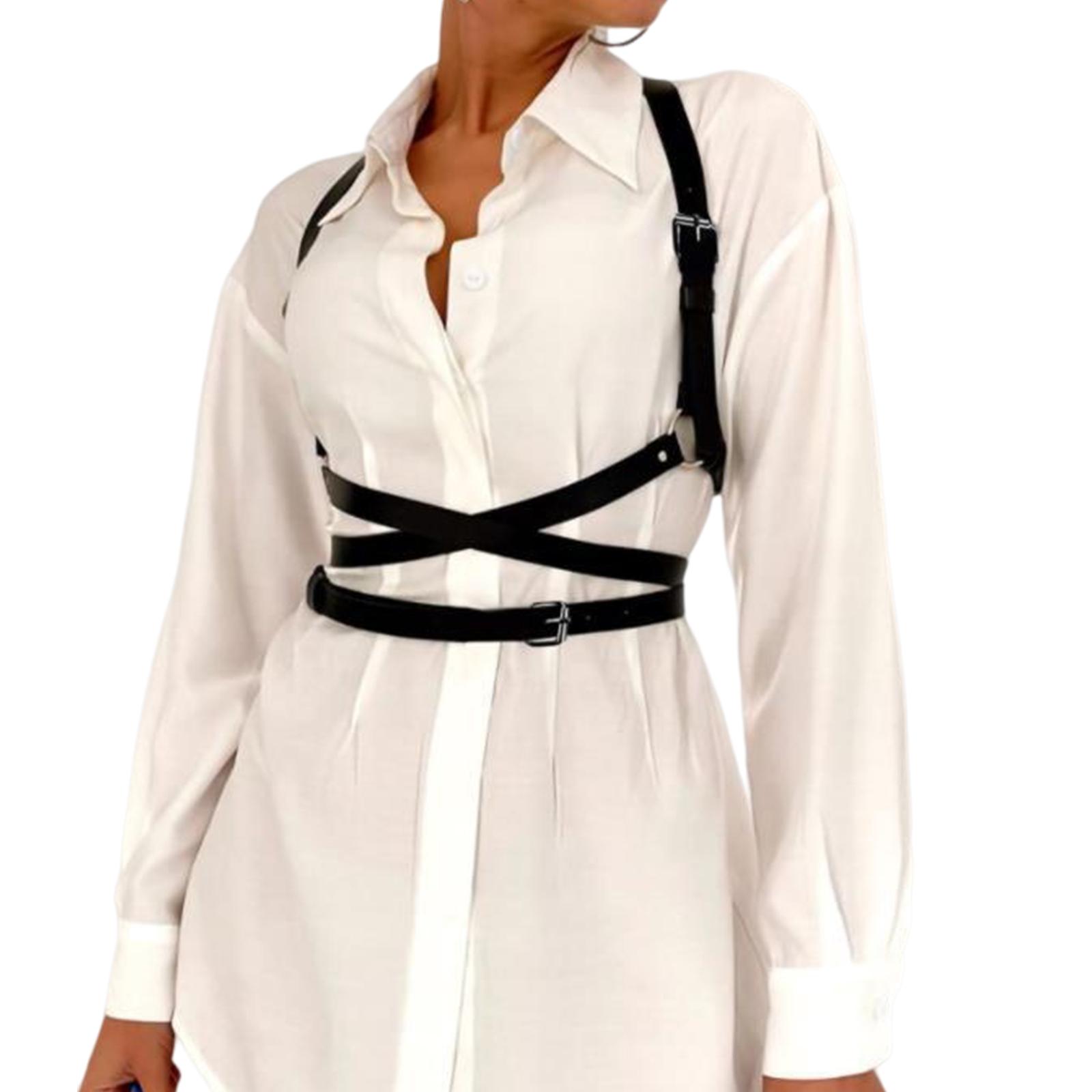 

Корсет в стиле панк, корсет под грудью, топ с ремешком, кожаный ремень для женщин, пояс-цепочка в стиле панк, кожаный ремень в стиле панк A