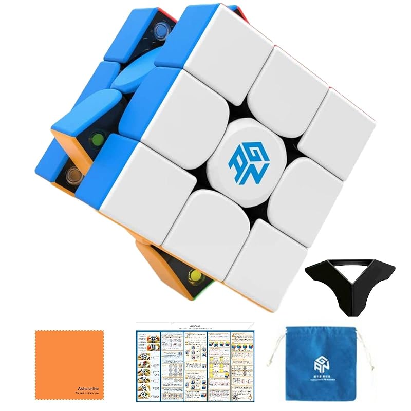 

GAN354 M V2 Standard 3x3 cube [Japanese version 6-sided solution procedure manual & stand & With cleaning cloth] Built-in magnet for competition