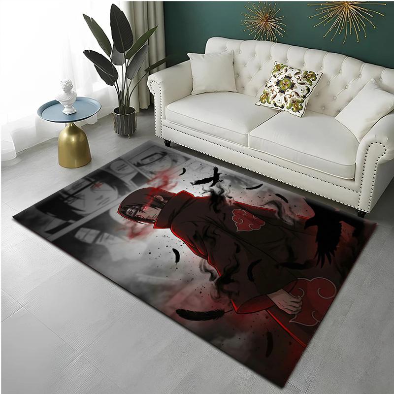 Cosplay N-Naruto Uchiha Anime I-Itachi Carpet Rug for Bedroom Living Room Decor Sofa Home Kids Game Area Rug Non-slip Floor Mat