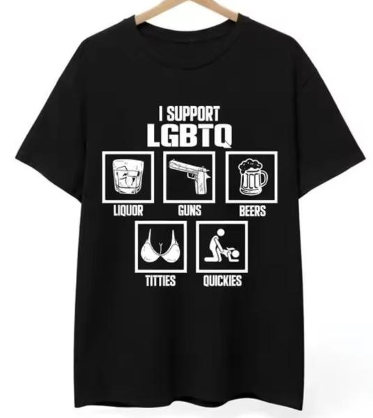 Vintage Funny I Support Lgbtq Tshirt Unisex Unisex Summer Cotton Clothing Casual Fashion Round Neck Short Sleeved Tee Streetwear