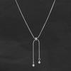 Push-pull Telescopic Snake Bone Round Beads Adjustable Necklace Women's Fringed Pendant Simple Collarbone Chain Neck Chain Two Wear