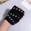 Y2K Punk Studded Gloves Hip Pop Rivet Fingerless Glove Gothic Adjustable Cross Wrap Arm Sleeves Half Finger Mitten