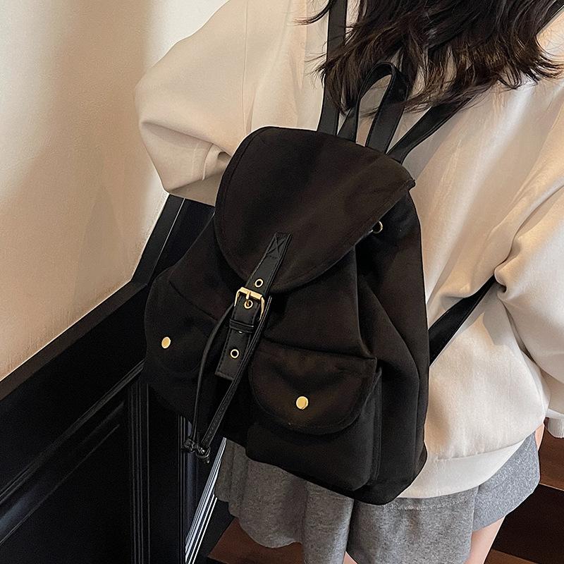 Commuting Retro Suede Women's Backpack, New Trendy and Casual Versatile Backpack, Travel Backpack