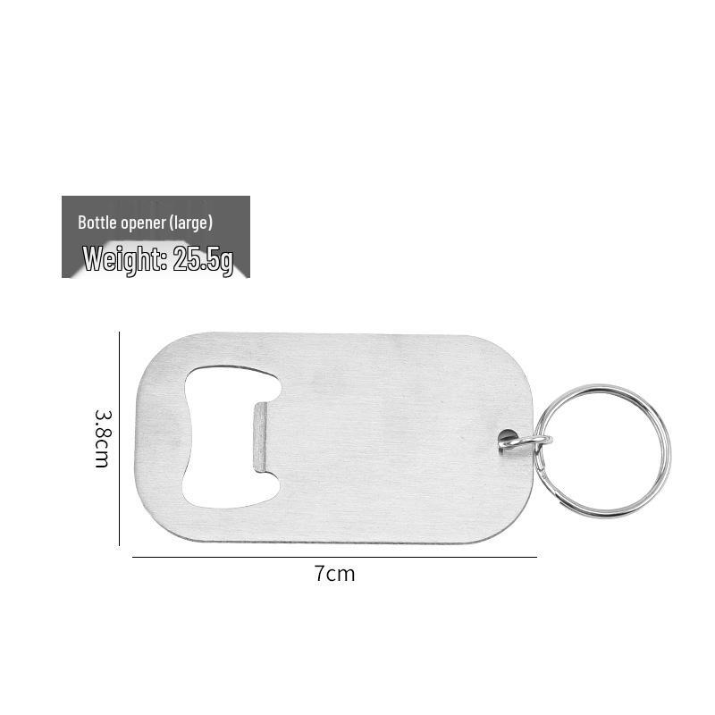Stainless Steel Multi-Functional Bottle Opener Screwdriver Keychain Pendant