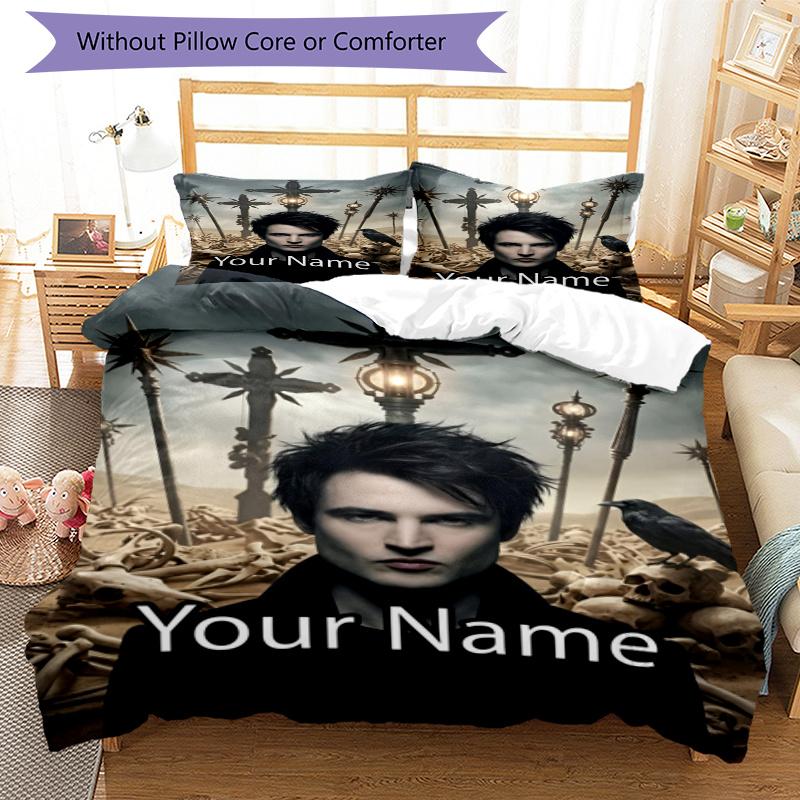 3pcs Custom Name Sandman Bedding Set Duvet Cover Closure Includes 1 Duvet Cover & 2 Pillowcases, Soft and Comfortable for All Seasons.