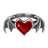 Gothic for Soul Ring Black Red Heart Demon Wing Ring High Polish Finger Ring Wedding Band Cocktail Party Promise Ring