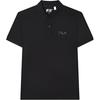 Logo Comfortable Knitted Short Sleeve Polo Shirt Unisex Polo Shirts Black F11U349101F-BK