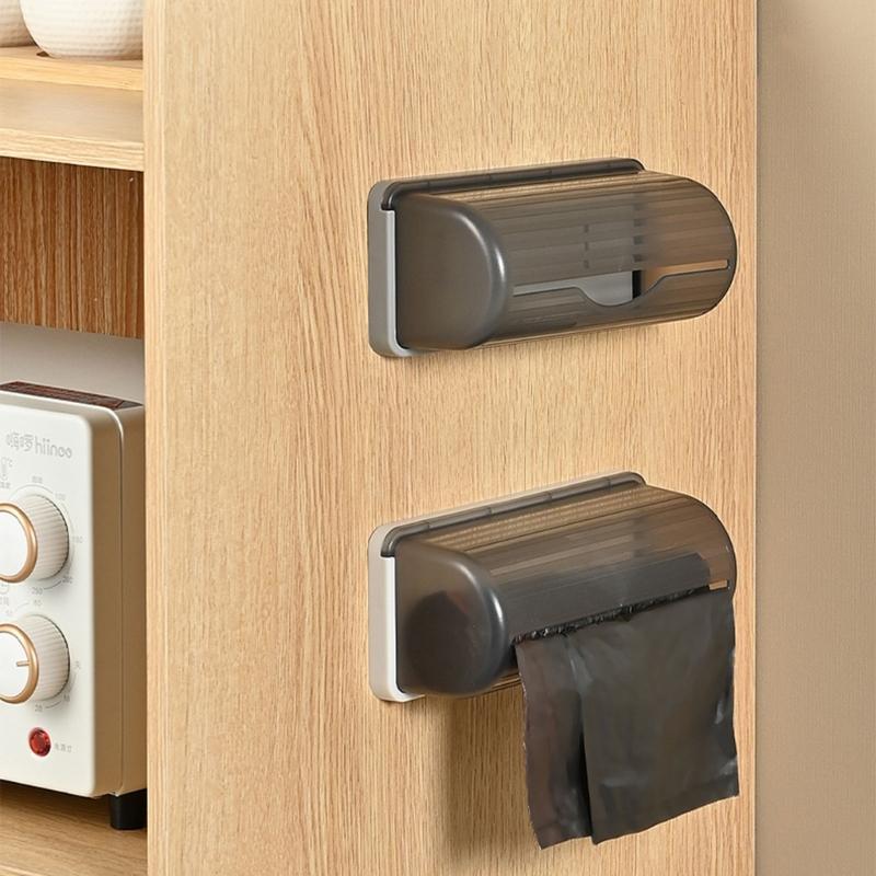 Wall Mounted Trash Bag Dispenser Garbage Bag Roll Holder For Kitchen Cabinet Trash Bag Holder Organizers Trash Bag Rolls