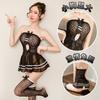 Aishang You Erotic Underwear Mesh Uniform Suit Sexy Cute Student Tenderness Mesh Cosplay Dress