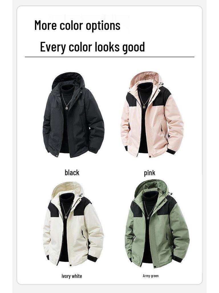 2026 Winter Men's Hooded Thick Puffer Jacket: Trendy Korean-Style Outerwear, Warm and Loose Fit