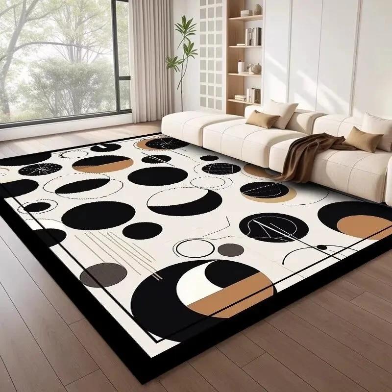 Nordic Style Geometric Pattern Large Carpet Modern Decoration Home Living Room Carpets Bedroom Rugs Anti Slip Washable Mats