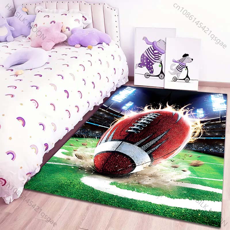 Multi Size Creative Rugby Printing Carpet for Living Room Bedroom Bathroom Mat Creative Doormat Sofa Home Decor Luxury Gifts