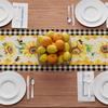 XCHI Black and White Buffalo Plaid Sunflower Daisy Bees Honey Summer Table Runner Decoration for Home Kitchen Holiday Party Farmhouse 13x72 Inch