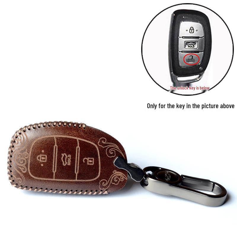 Cowhide Key Case for Hyundai ix35 ix25 Mistra Elantra Lingdong Tucson Sonata 9 Reina