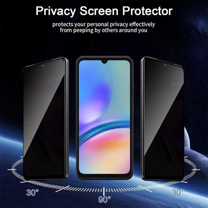 Verre Trempé Anti-espion - BOOLING - pour Samsung Galaxy A05s - Lot de 4 - Protection contre les chocs et les rayures