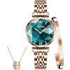 Watch for Women, Bracelet Necklace, Quartz Brand, Cute, Stylish, Waterproof, Casual, Double-opening, Stainless Steel Band, Mother's Day Present for