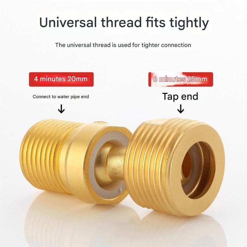 360 Degree Adjustable Angled Bents Base Lengthened Brass Shower Tap Adapter Curved Feet for Kitchen and Bathroom