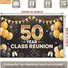 2D 50th Reunion Celebration Background, Balloon & Champagne Toast De