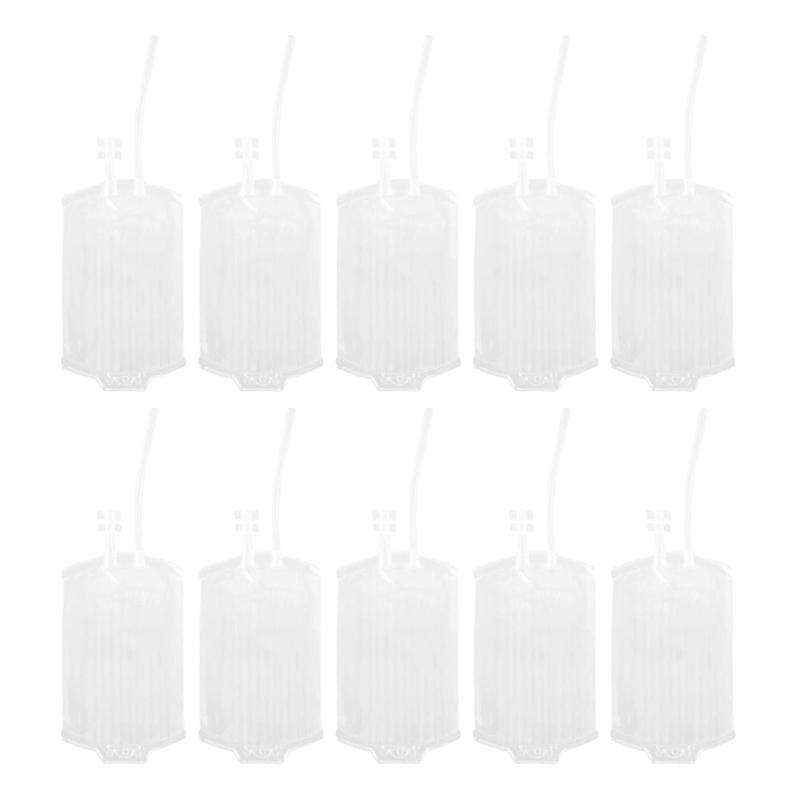 Transparent Blood Bag Drinking Bags Set for Fruit Juice Milk Halloween Props for Vampire Cosplay Zombie Decoration