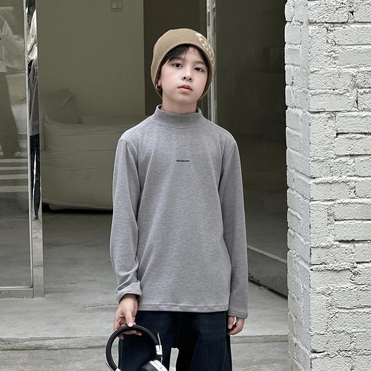 Suéter Quente e Grosso para Meninos - Moda Casual Outono/Inverno 2025 Gola Alta