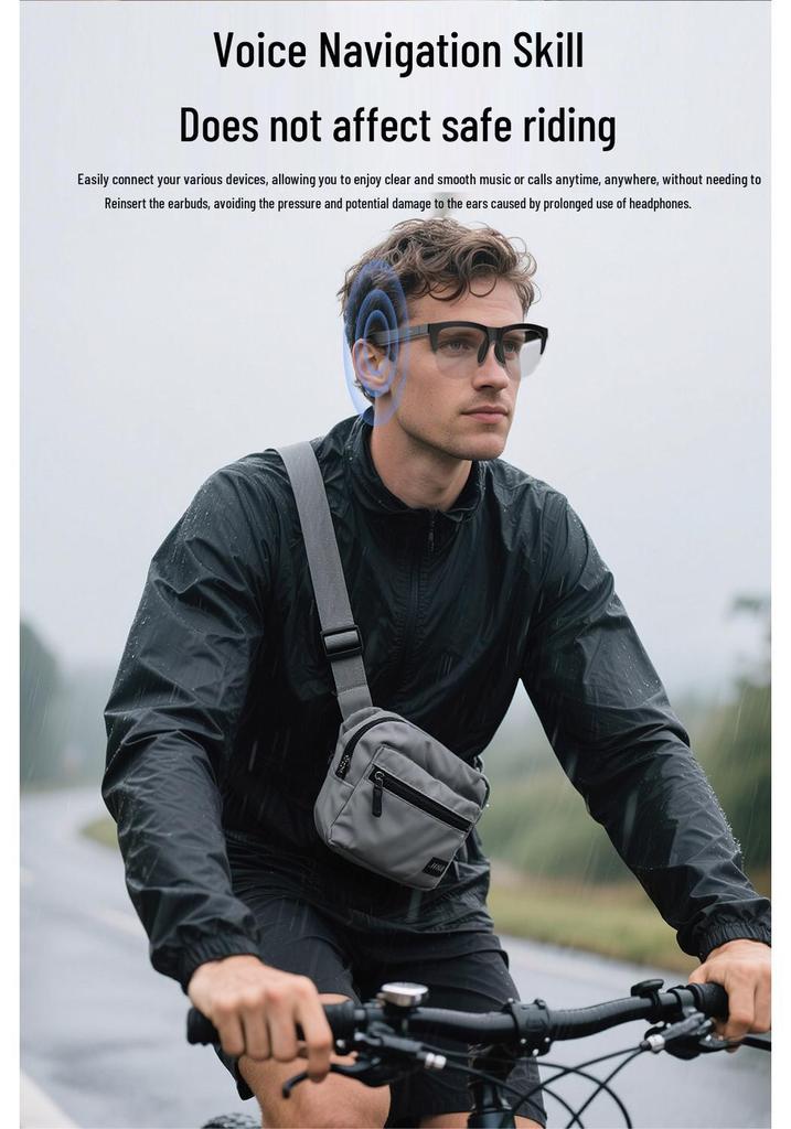 F02 Smart Bluetooth Audio Sunglasses: Ultra-light, Fashionable Sun & Eye Protection for Music, Sports, Cycling & Navigation