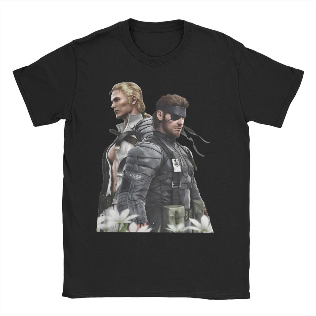 Vintage Velký Šéf MGS3 Snake Tričko Pánské Dámské Kulatý Výstřih Čistá Bavlna Trička Metal Gear Solid 3 Krátký Rukáv Trička Dárkové Vrcholy